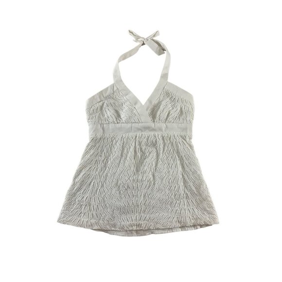 Trina Turk Tops - Trina Turk Women's White Crochet Lined Halter Top - 6